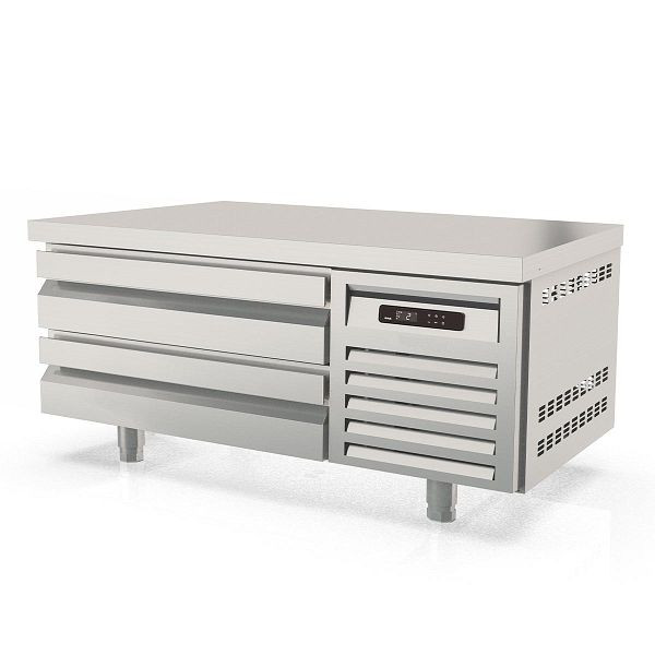 Vaiotec TOPLINE Unterbaukühltisch 700 / 1-fach GN 2/1 mit 2 Schubladen Breite: 1210 mm, 11561