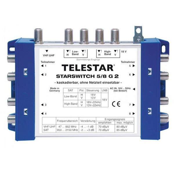 TELESTAR STARSWITCH 5/8 G2 DVB-S SAT Multischalter-Grundeinheit, 5222526