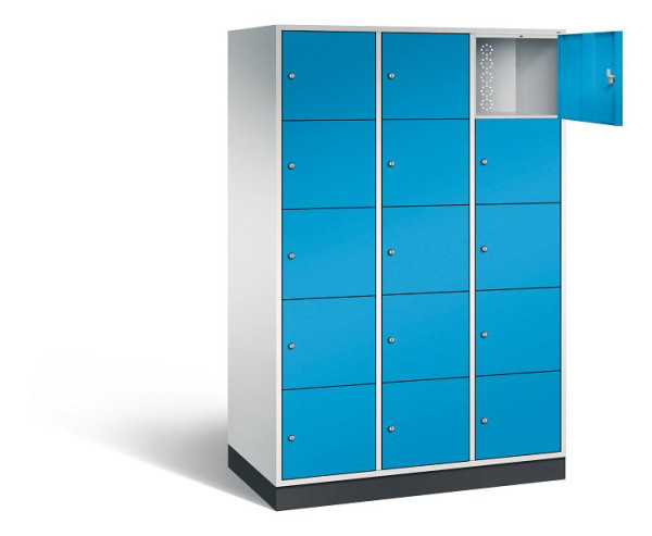 C+P XL-Schließfachschrank Intro, H1950xB1220xT590mm, Farbe: Lichtgrau / Lichtblau, 8570-303 S10016