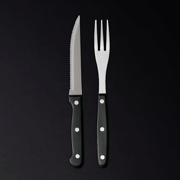 WAS Steak-/Pizzamesser mit Kunststoffgriff, 21 cm, Chromstahl, VE: 12 Stück, 6500000