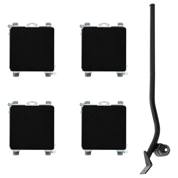 vidaXL Möbelrollen 4 Stück mit Heber 17,5x16x7,5 cm Stahl 1600 kg, 42002561