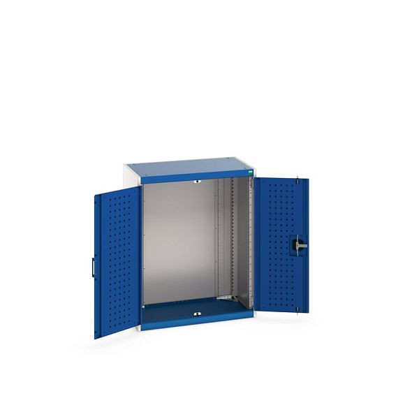 bott cubio Flügeltürschrank, BxTxH: 800x525x1000mm, RAL 7035/5010, Enzianblau, 40012053.11V