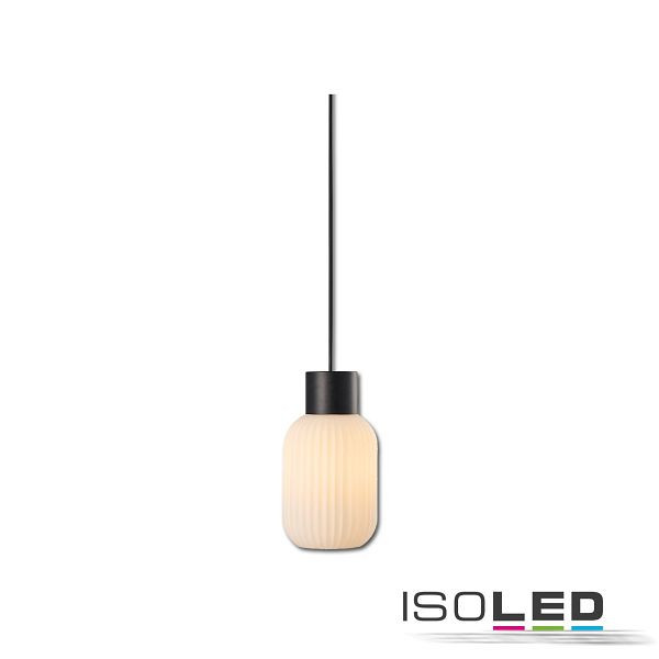 ISOLED Pendelleuchte, white Glas, schmal, E27, 50-300cm, ohne Leuchtmittel, ohne Baldachin, 115212