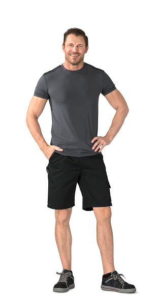 Planam Highline Shorts, schwarz/schiefer/zink, Größe XXXL, 2714064