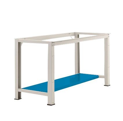 Manuflex Zwischenboden für PROFI Standard Einzelwerkbänke BxT 1500 x 700 mm, BxTxH = 1438 x 370 x 50 mm, Lichtblau, ZB3602.5012