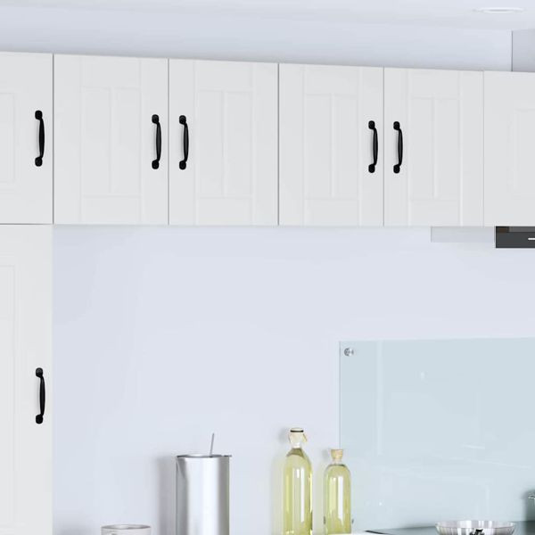 vidaXL Küchenwandschränke mit Tür 2 pcs Hochglanz Weiß 60 x 31 x 40 cm, 884923