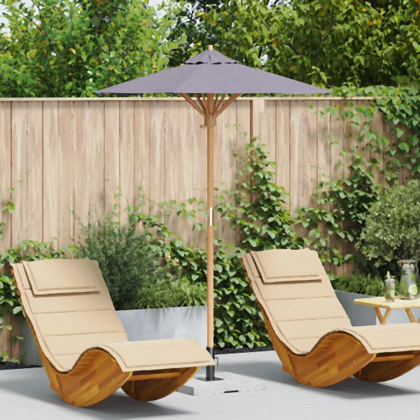 vidaXL Garten-Sonnenschirm Dunkelgrau 150x210 cm Bambus, 4108084