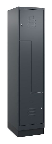 C+P Z-Spind Classic PLUS, Sockel, 2 Abteile, 1800x400x500mm, 7016/7016, Zylinderschlösser, 0800237-122 S10027