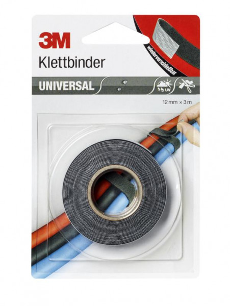 3M Universal Klettbinder 12 mm x 3 m, VE: 30 Rollen, 7100029828
