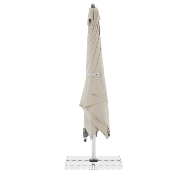doppler Pendelschirm EXPERT, 300x300cm, 8 teilig, Design: T820 natur, 465247T820