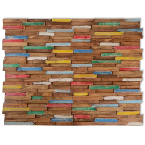 vidaXL Wandplatten 10 Stück 1,03 m² Massivholz Teak, 326169