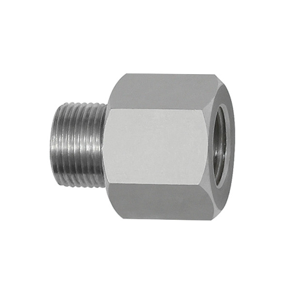 Riegler Gewindeadapter Aluminium, AG 1/2 - 27 UNS, IG G 1/4, SW 17, 133177