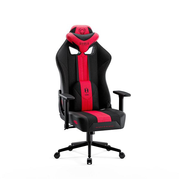 Diablo Chairs Gaming Stuhl mit Stoffbezug Diablo X-Player 2.0 klein, Karminrot-Anthrazit, 1744
