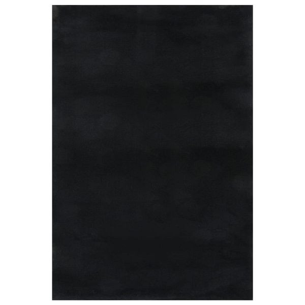 vidaXL Teppich Waschbar Flauschig Kurzflor 160x230 Rutschfest Schwarz, 342186