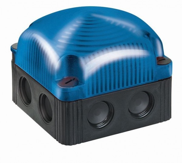 WERMA LED-Doppelblitzleuchte Bodenmontage / Wandmontage 12VDC BU- blau, 853.510.54