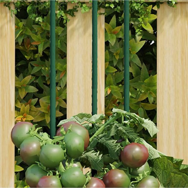 vidaXL Pflanzenstützen 30 Stück Grün 115 cm Stahl, 319369