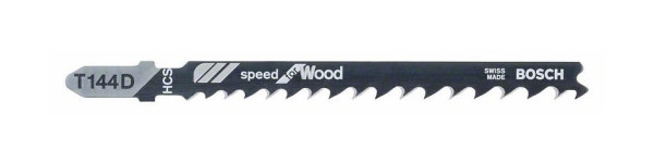 Bosch Stichsägeblatt T 144 D Speed for Wood, 3er-Pack, VE: 10 Stück, 2608630560