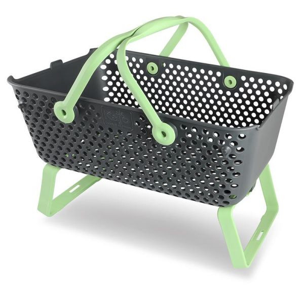 NOOR Gartenkorb Kajo stapelbar & luftdurchlässig, Größe etwa 15 Liter (48 x 29 x 20 cm) Farbe Limette, 090MV019264