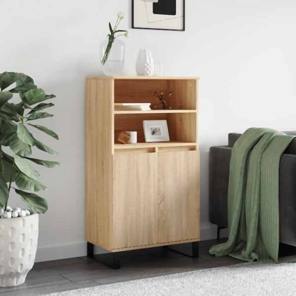 vidaXL Highboard Sonoma-Eiche 60x36x110 cm Holzwerkstoff, 831495