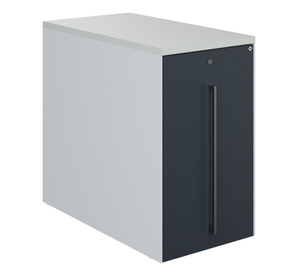 C+P Auszugschrank in Schreibtischhöhe Asisto, H740B430T800 mm, 7035/7016, rechts der Tischplatte, 148466-00R S10054