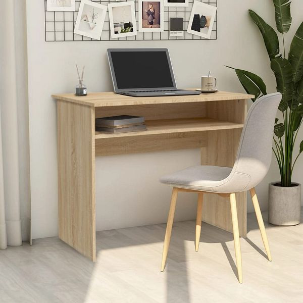 vidaXL Schreibtisch Sonoma-Eiche 90x50x74 cm Holzwerkstoff, 801173