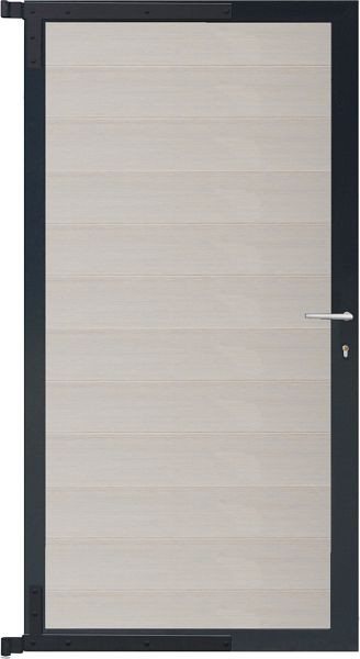 T&J ELSKOP-Tor-Komplettset, 90 x 173 cm, Füllung beige, Rahmen anthrazit, 44060