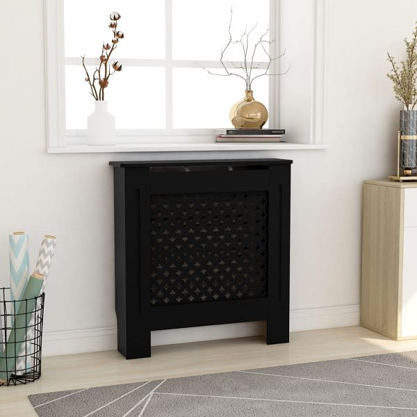 vidaXL MDF Heizkörperverkleidung Schwarz 78 cm, stilvoll, 325568