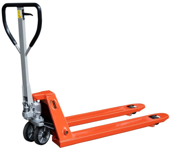 Schefer Gabelhubwagen 2700kg - 1150mm Premium SP 27-115, Lenkräder: 200x50 mm Gummi, Gabelrollen: 80x93 Single PU, 1101027RSP