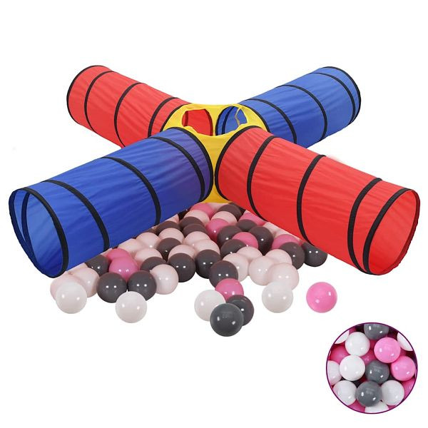 vidaXL Spieltunnel mit 250 Bällen Mehrfarbig, 3107711, 8720287065173