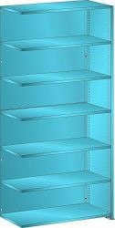 LISTA Anbauregal L1006 (BxTxH) 1000x500x2200mm 160kg, Rückwand glatt (2-teilig), Farbe: Lichtblau, 50.410.010