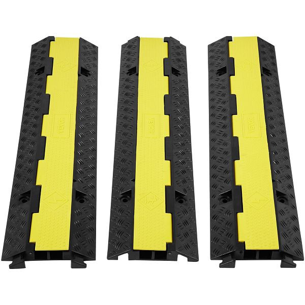 VEVOR 2-Kanal Schlauchbrücke Kabelbrücke Überfahrschutz 98x24x4,5cm, VE: 3 Stück, SKCDL32WH1111REAEV0