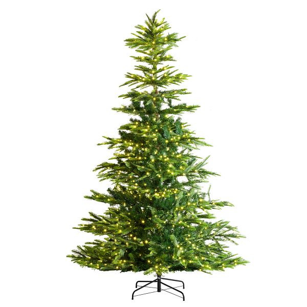 VEVOR Weihnachtsbaum 2,25m künstlich Tannenbaum Christbaum, 700 LEDs 1319 Spitzen, RZSDSQBSDSDSCOD37V2