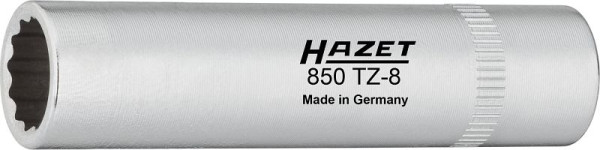 Hazet Kettenkastenverkleidungs-Einsatz, Vierkant hohl 6,3 mm (1/4 Zoll), Außen-Doppel-Sechskant-Tractionsprofil, 8 mm, 850TZ-8
