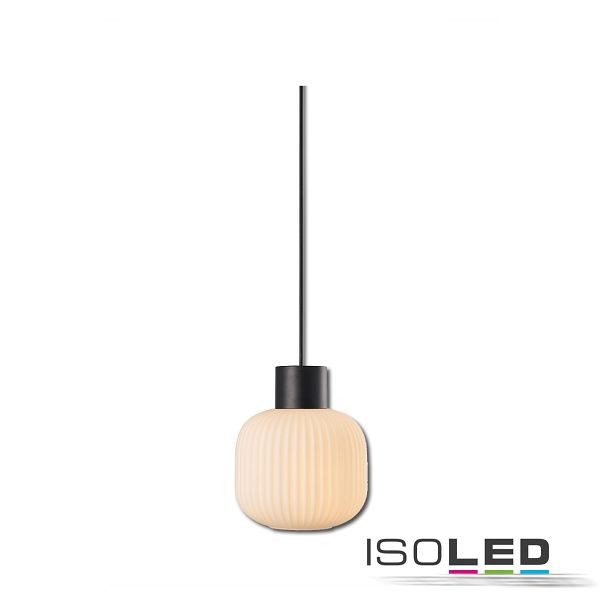 ISOLED Pendelleuchte, white Glas, rund, E27, 50-300cm, ohne Leuchtmittel, ohne Baldachin, 115213