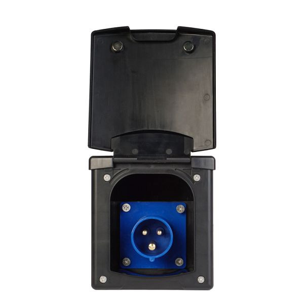 WATTSTUNDE CEE-Einbausteckdose schwarz mit Magnetklappe, 16A, 305-1604