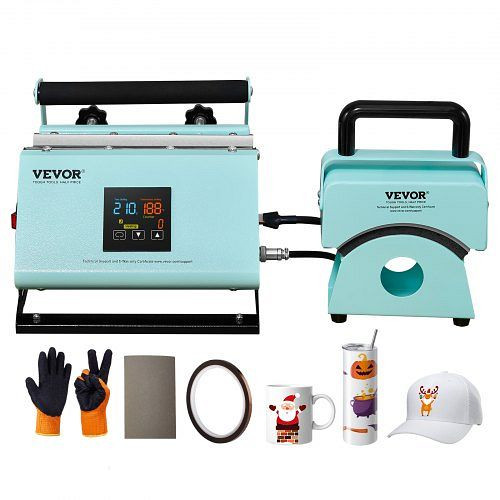 VEVOR 2 in 1 Wärmepresse Becher Hüte-Wärmemaschine Mützenpresse 155x80mm, BXSKMJMINIKMSBIPBV2