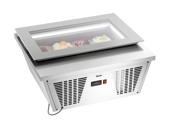 Bartscher Eisvitrine mit 4 herausnehmbaren Eisbehältern 4x6,5L-F, 700248