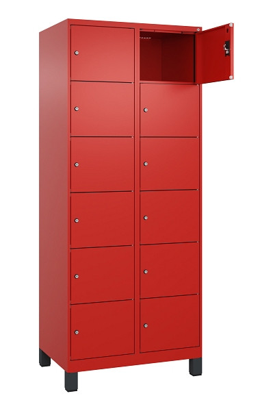 C+P Schließfachschrank Evolo PLUS, mit Füßen, 12 Fächer, 1950x800x500mm, 3020/3, 049010-226 S10025