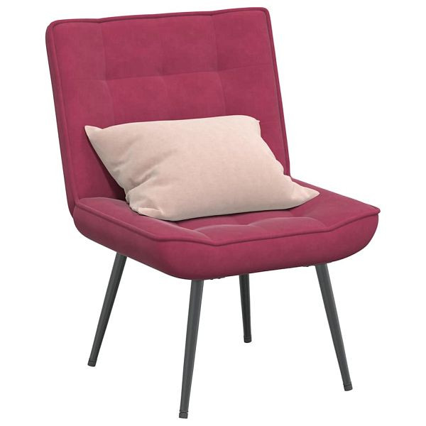 vidaXL Relaxsessel Weinrot 64x74x84 cm Samt, 4012321, 8721102928178