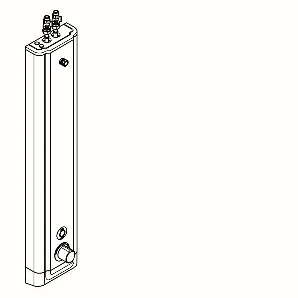 KWC Duschpaneel, F5, elektronische Zeitsteuerung, Edelstahl, Thermostatbatterie, für Duschkopf, 24 VDC, 3600006389