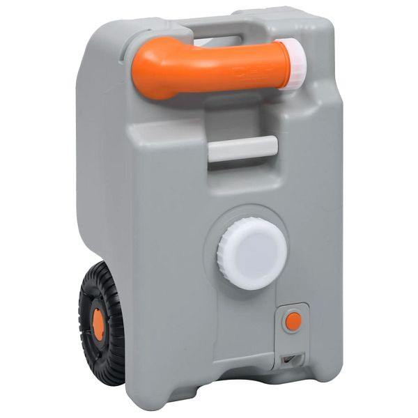 vidaXL Camping-Wassertank mit Rollen 25 L Grau, 30135