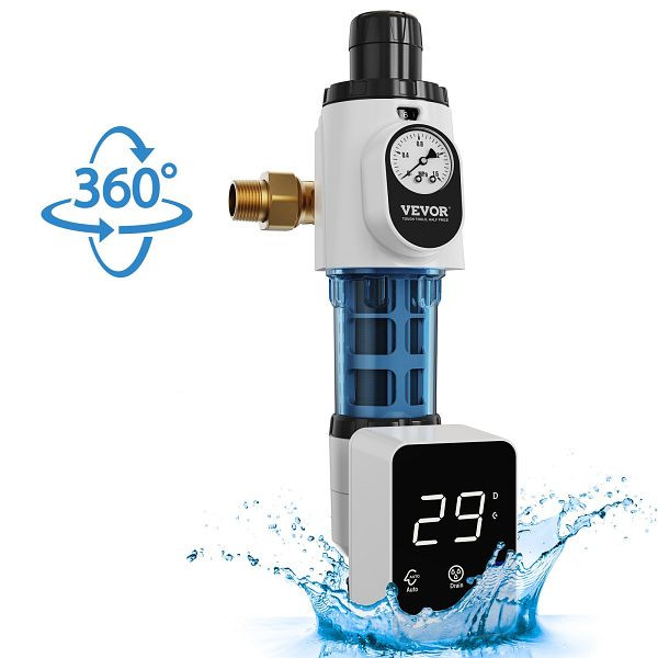 VEVOR Spin-Down-Filter, 40 Mikron-Sedimentfilter für das ganze Haus für Brunnenwasser, 3/4 Zoll GM + 1 Zoll GM, ZDCXQZSGLQFC96X4LV9
