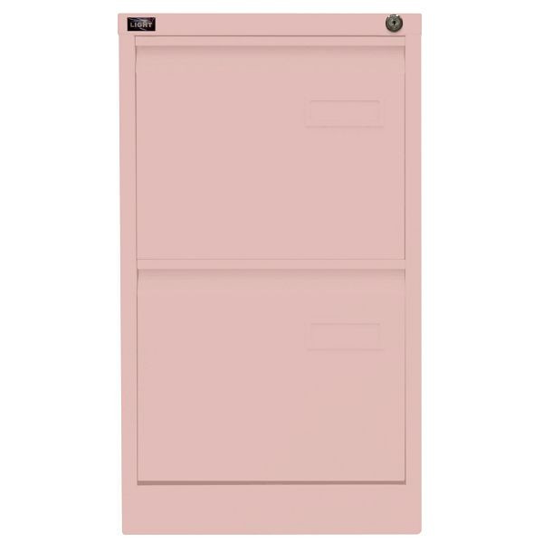Bisley LIGHT Hängeregistraturschrank LIGHT, einbahnig, 2 HR-Schubladen, 620 pastellpink, IPCCA12620