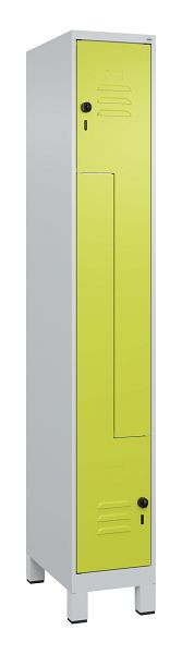 C+P Z-Spind Classic PLUS, C Z-Spind, Classic PLUS, Füße, 2 Abteile, 1950x300x500mm, 7035/0024, Drehriegel, 080013-102 S10010