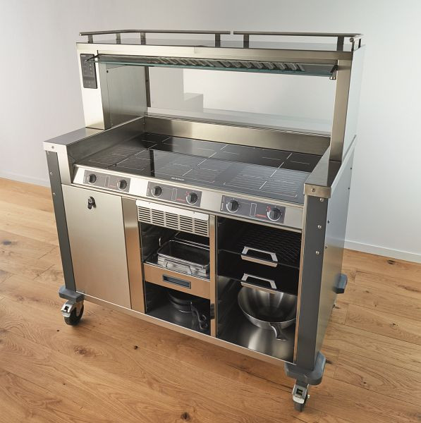 B.PRO BC I-flex 3 mit drei integrierten Induktionskochfeldern mit Galerie und elektrostatischer Filterung ION TEC, 575018