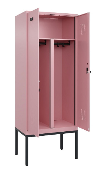 C+P PSA Doppel-Spind Evolo PLUS, Gestell, 2 Abteile, 2120x800x500mm, 3015/3015, Drehriegel, 0490327-22P S10024