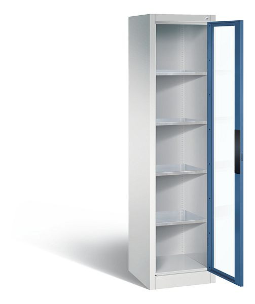 C+P Werkzeugschrank Acurado, H1950xB502xT500mm, Farbe: Lichtgrau / Fernblau, Muldengriff, 8901-055 S10044
