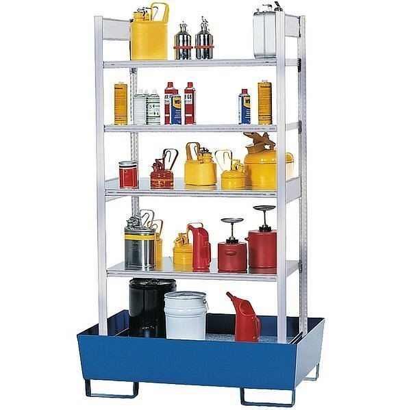 asecos Gefahrstoffregal (Grundregal) RWF 1064, 1060x640x2000mm, 27869