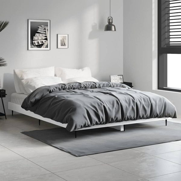 vidaXL Bettgestell Weiß 140x190 cm Holzwerkstoff, 832277
