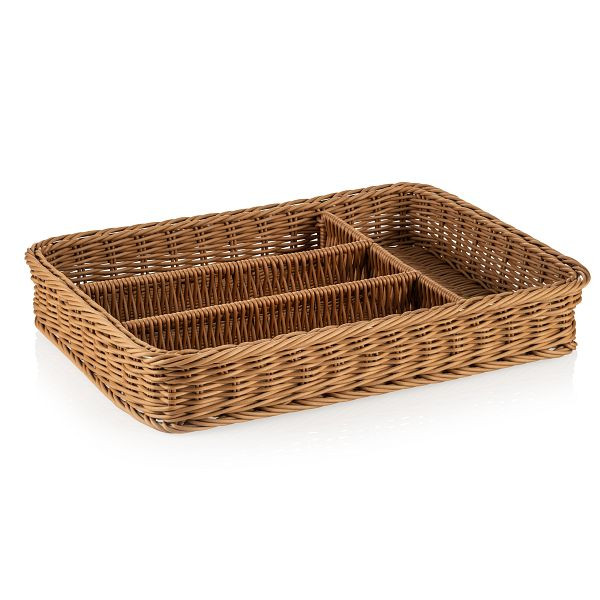WAS Besteckkorb Systemkorb / Besteckkorb beige, 40 x 30 x 6,5 cm, 5078240